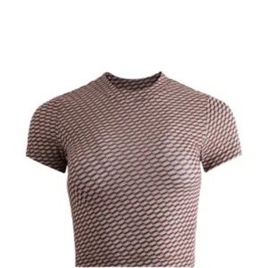 Kith Brown mulberry monogram shirt.